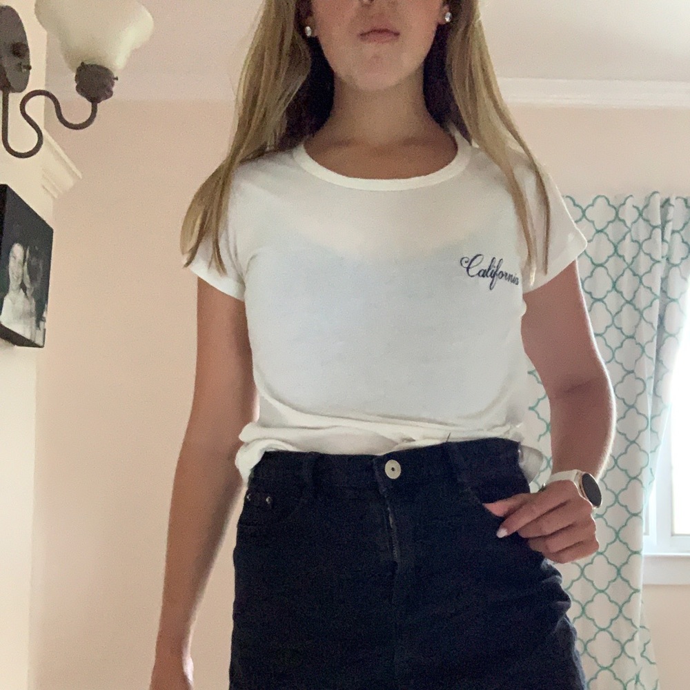 Black Denim Skirt